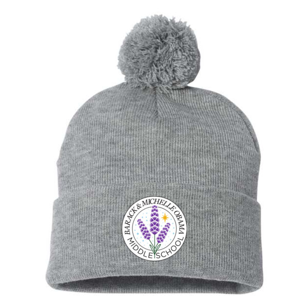 Sportsman 12" Pom Pom Cuffed Beanie - Embroidered Logo Thumbnail